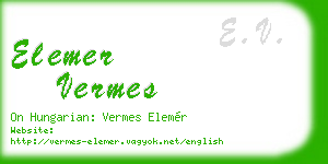elemer vermes business card
