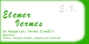 elemer vermes business card
